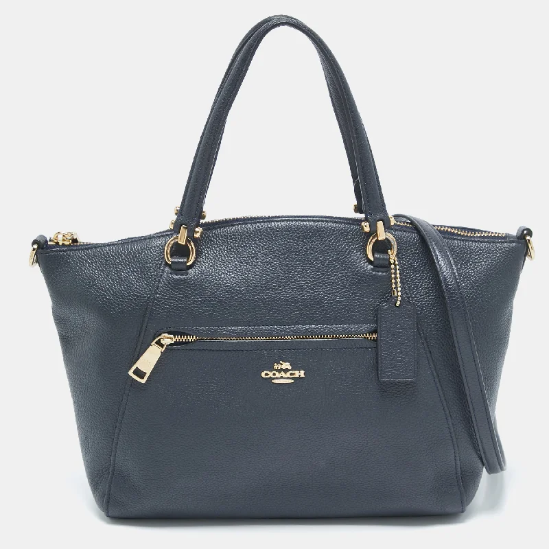 Eco-friendly tote bags for shoppingNavy Blue Leather Prairie Satchel