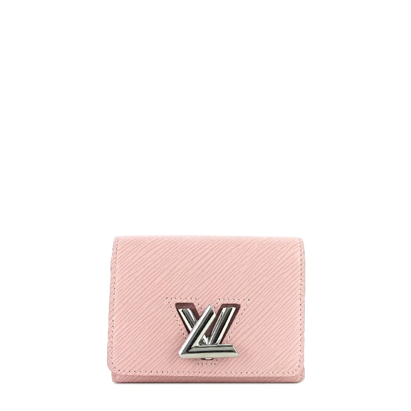 Ladies Louis Vuitton shoulder bags with a wide - width strap for comfortTwist Pink Epi Leather Compact Wallet