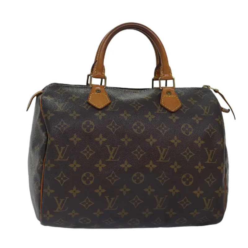 Ladies Louis Vuitton shoulder bags with a wide - width strap for comfortLOUIS VUITTON Monogram Speedy 30 Hand Bag M41526 LV Auth ki4646