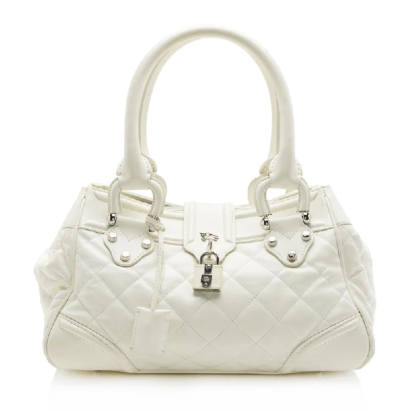 Prada Cleo bags with a curved shape and a chain - link shoulder strapPrada Canapa Canvas Tote Bag (SHG-20278)