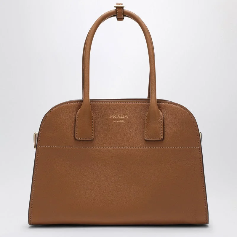 Ladies Prada Galleria bags with a detachable shoulder strapPrada Medium Caramel Leather Shopping Bag Women