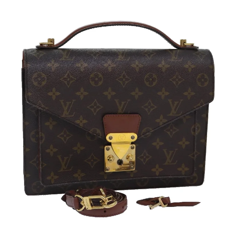 Louis Vuitton crossbody bags with adjustable shoulder straps for comfortLOUIS VUITTON Monogram Monceau 28 Hand Bag 2way M51185 LV Auth 83970