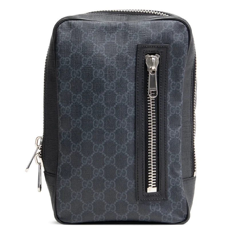 Designer bags with top handlesGUCCI GG Supreme Soft Sling - Black OUTLET FINAL SALE