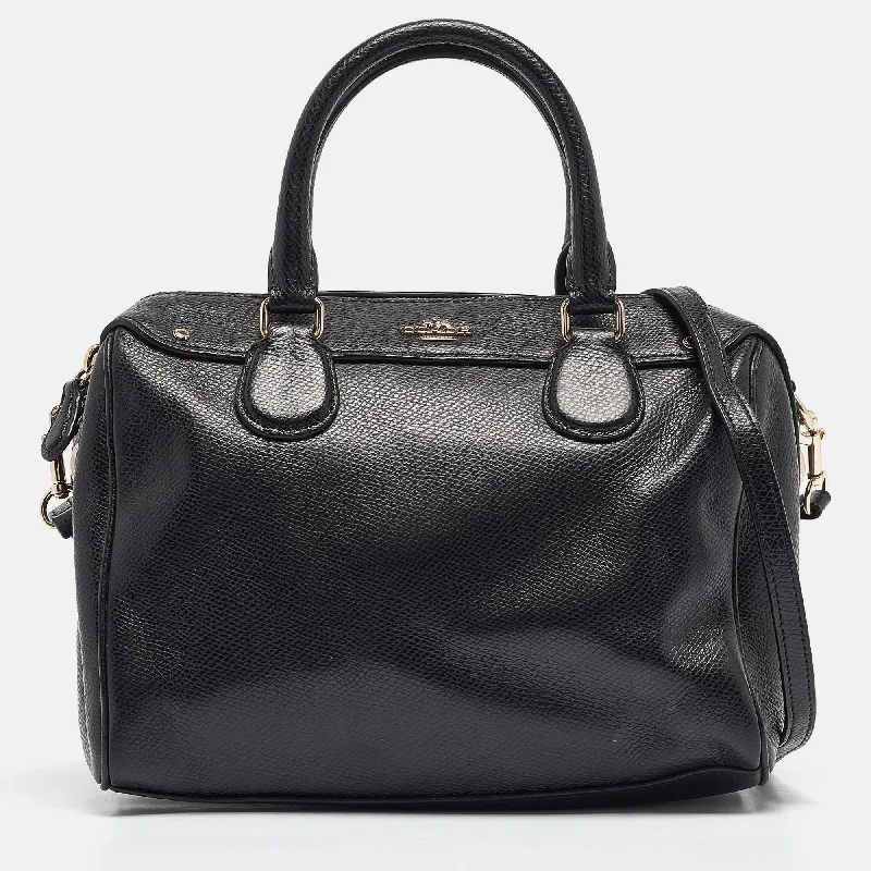 Mini bags for evening outBlack Leather Mini Bennett Satchel