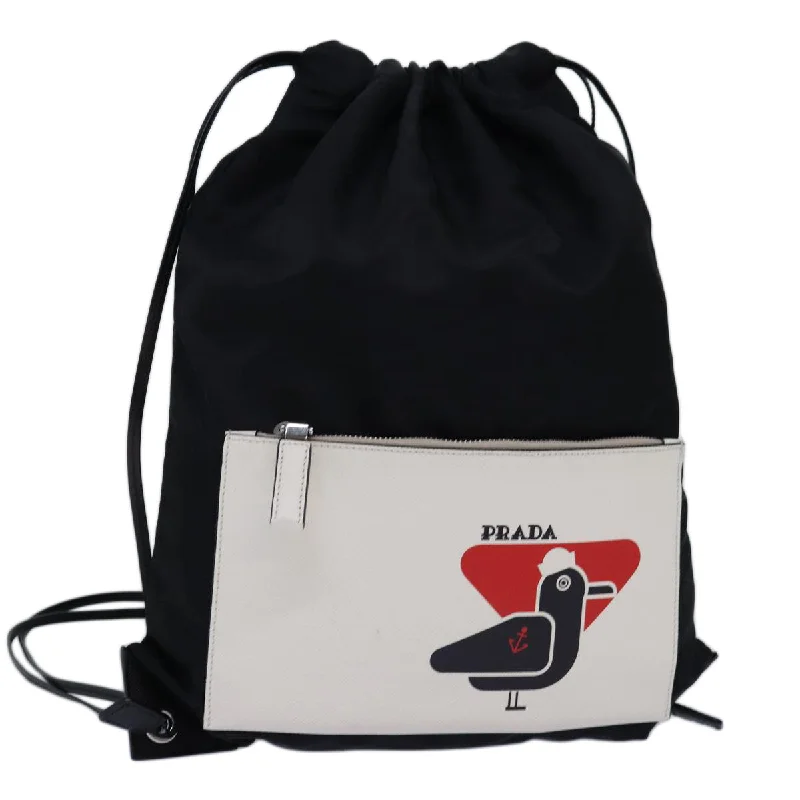 Prada bags with a front - zip pocket for small items like cards and keysPRADA Backpack