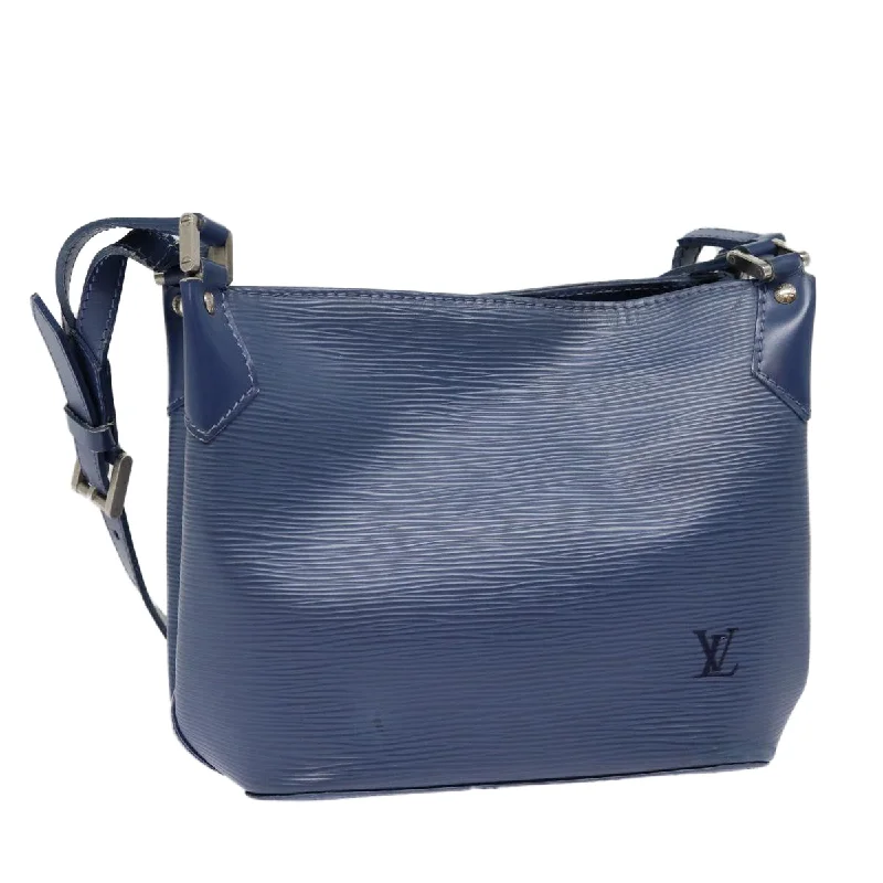 Ladies Louis Vuitton Capucines bags with a detachable shoulder strapLOUIS VUITTON Epi Mandala PM Shoulder Bag Blue Myrtille M5893G LV Auth 84346