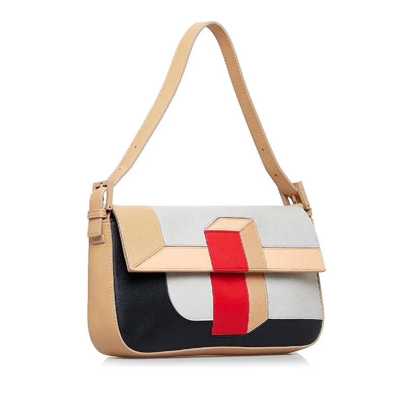 Fendi bags with a magnetic - closure card holder inside for easy access to cardsFendi 3D Colorblock Baguette Mania (SHG-vj7ya9)