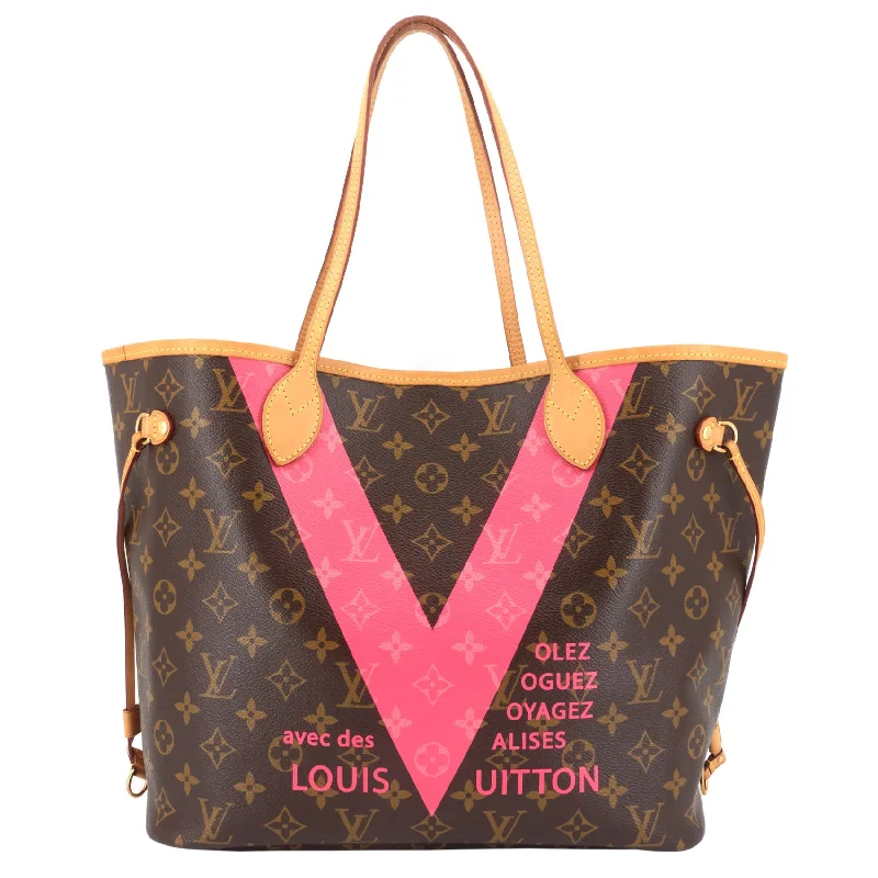 Louis Vuitton Petite Malle bags with a hard - shell structure for uniquenessNeverfull MM Cities V Monogram Canvas Tote Bag