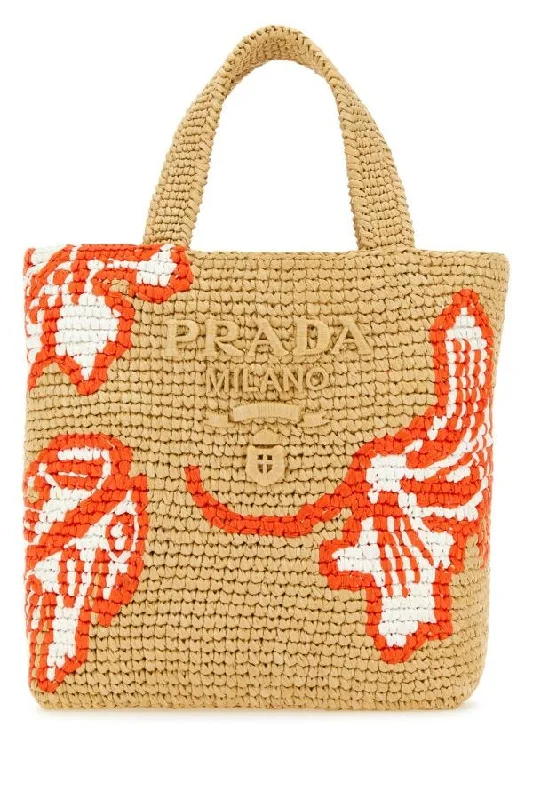 Prada nylon backpacks with a sleek, minimalist appearancePrada Women Raffia Handbag