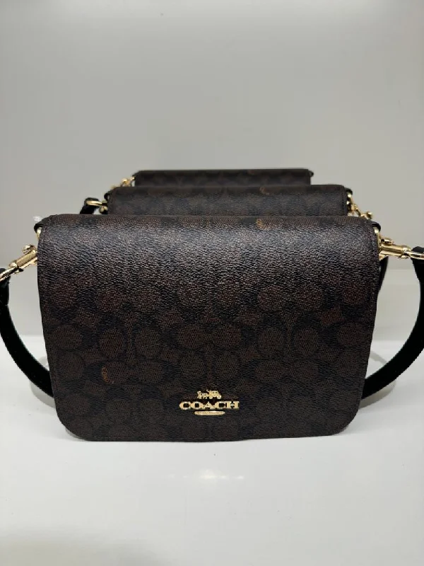 Designer bags with gold hardwareCoach Quinn Bag In Signature Walnut Black (Pre-Order)