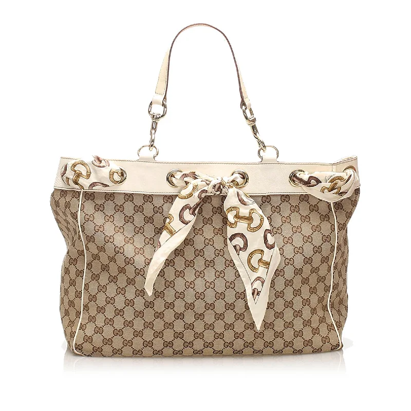 Best-selling designer bags 2025Gucci GG Canvas Positano Tote Bag (SHG-11502)