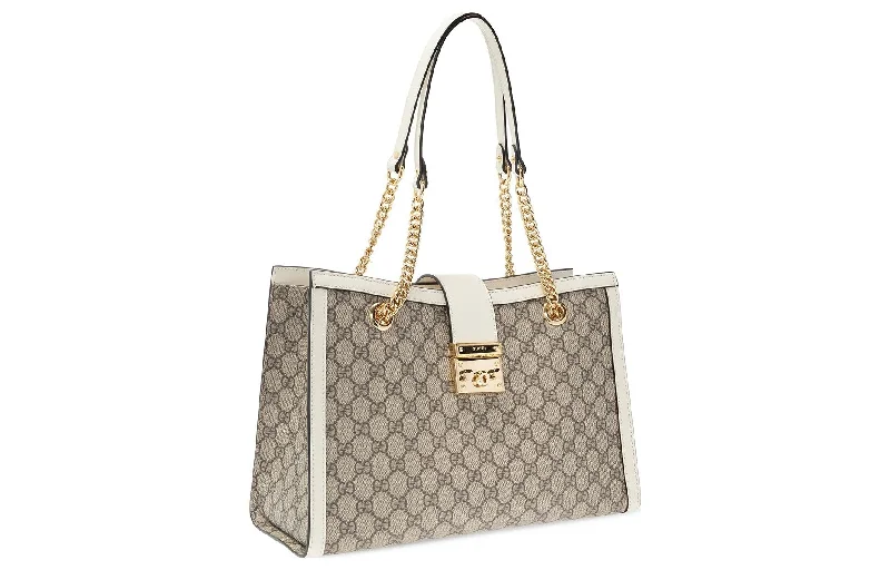 Best-selling designer bags 2025(WMNS) GUCCI Padlock Middle-Sized BackBag White/Brown 479197-KHNKG-9761