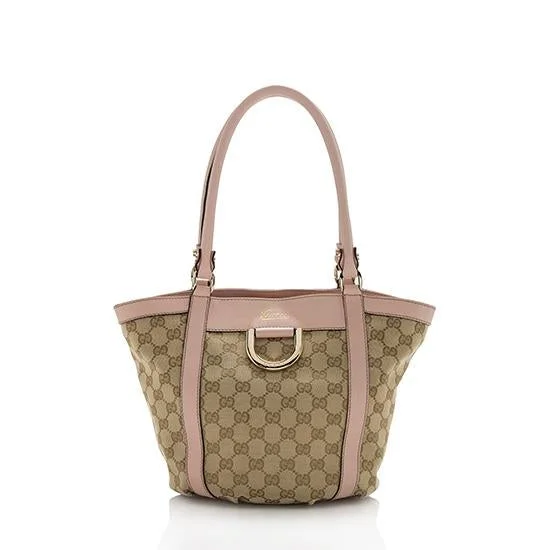 Customizable monogram bagsGucci GG Canvas D-Ring Tote