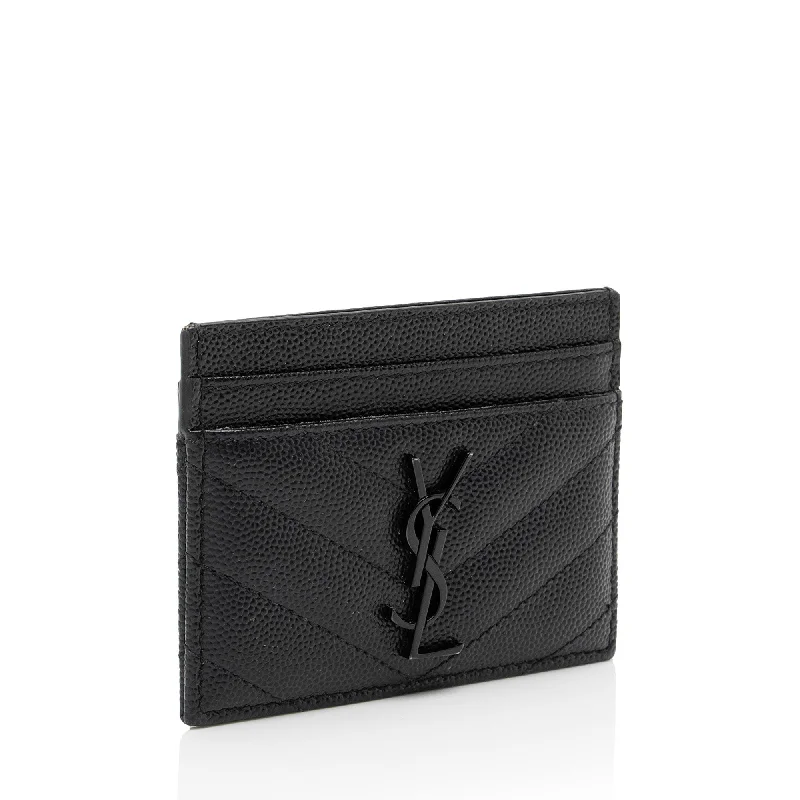 Designer bags for womenSaint Laurent Matelasse Grain de Poudre Monogram Card Case Kamwcq