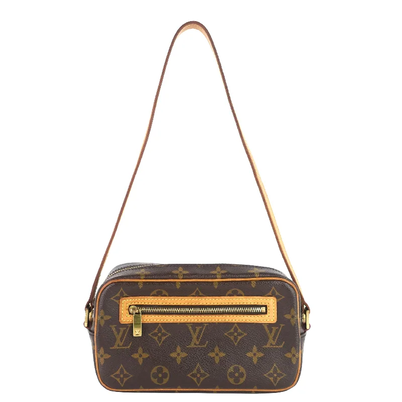 Louis Vuitton tote bags with a printed LV logo on the front for brand visibilityPochette Cite Monogram Canvas Shoulder Bag