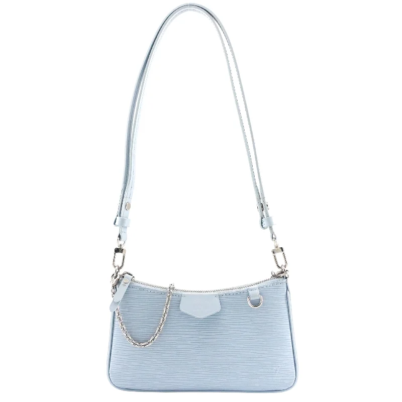 Louis Vuitton Twist bags with a snakeskin - effect panel for a bold lookEasy Pouch on Strap Blue Epi Leather Bag