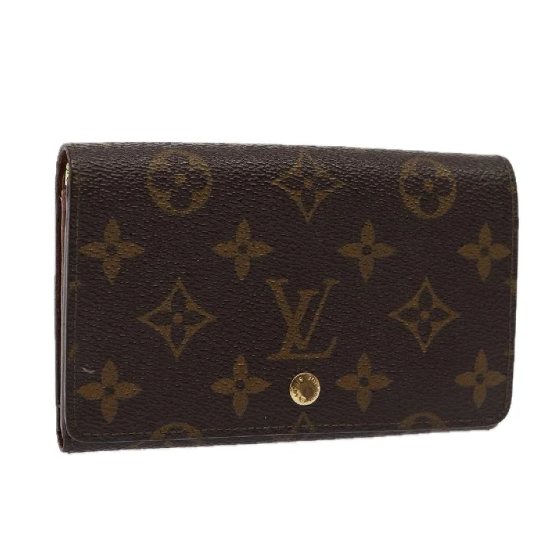 Louis Vuitton tote bags with a double - handle and shoulder - strap optionLOUIS VUITTON Monogram Porte Monnaie Billets Tresor Wallet M61730 Auth 87114