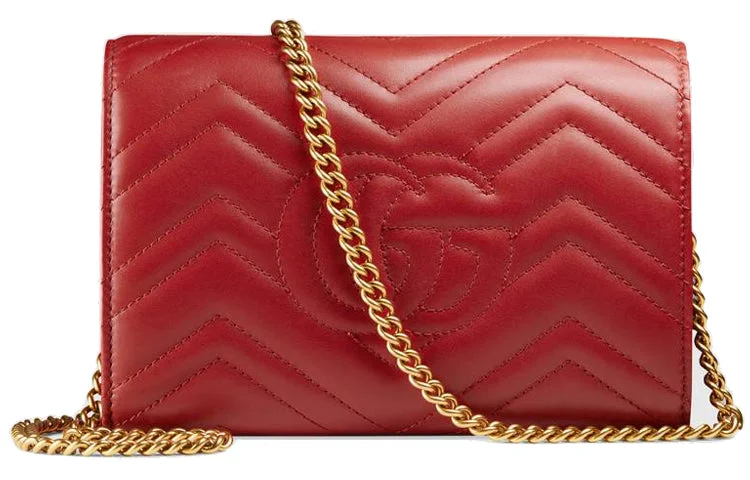 Stylish laptop bags for professionals(WMNS) GUCCI GG Marmont Series Mini Red Shoulder Bag 474575-DRW1T-6433