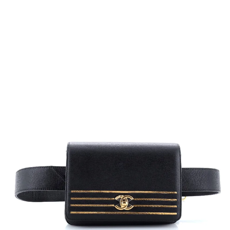 Elegant clutch bags for weddingsCaptain Gold Waist Bag Embroidered Caviar Medium