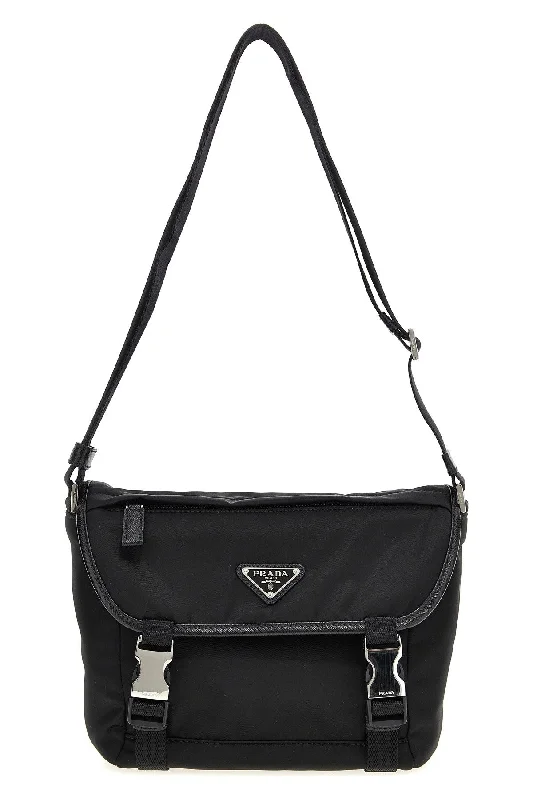 Prada Cleo bags with a curved shape and a chain - link shoulder strapPrada Men Re-Nylon Shoulder Strap