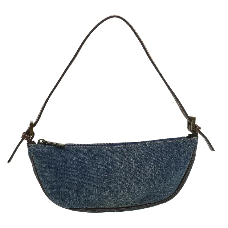 Ladies Fendi shoulder bags with a detachable key fob for easy key managementFENDI Accessory Pouch Denim Blue  bs4715