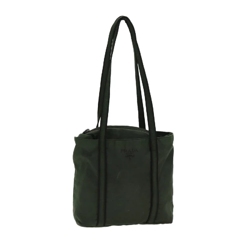 Prada bags with a zip - top closure and multiple interior pockets for organizationPRADA Shoulder Bag Nylon Khaki Auth 81752