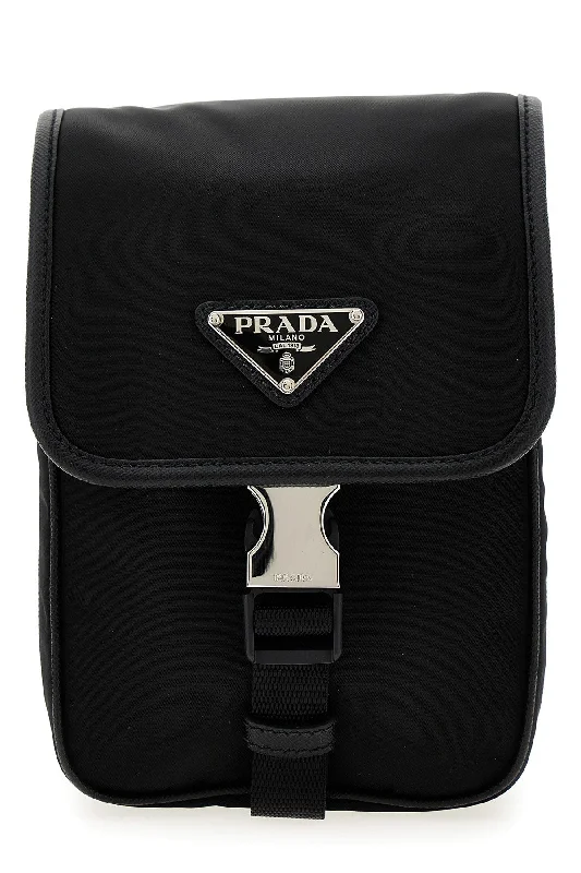 Prada Cleo bags with a detachable coin purse for added functionalityPrada Women Re-Nylon Logo Crossbody Bag