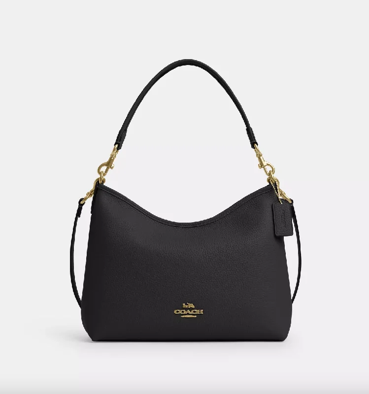 High-end designer bags for menCoach Laurel Shoulder Bag In Black