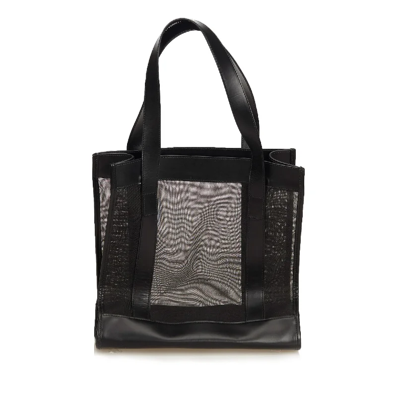 Durable leather bags for daily useGucci Black Mesh Fabric Tote Italy