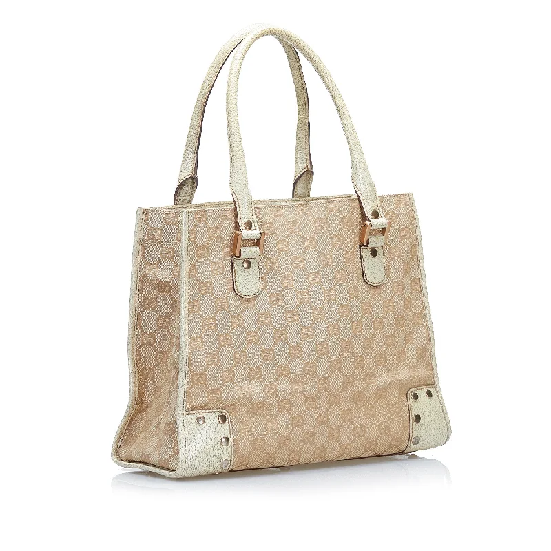 Vegan leather handbagsBeige Gucci GG Canvas Tote Bag