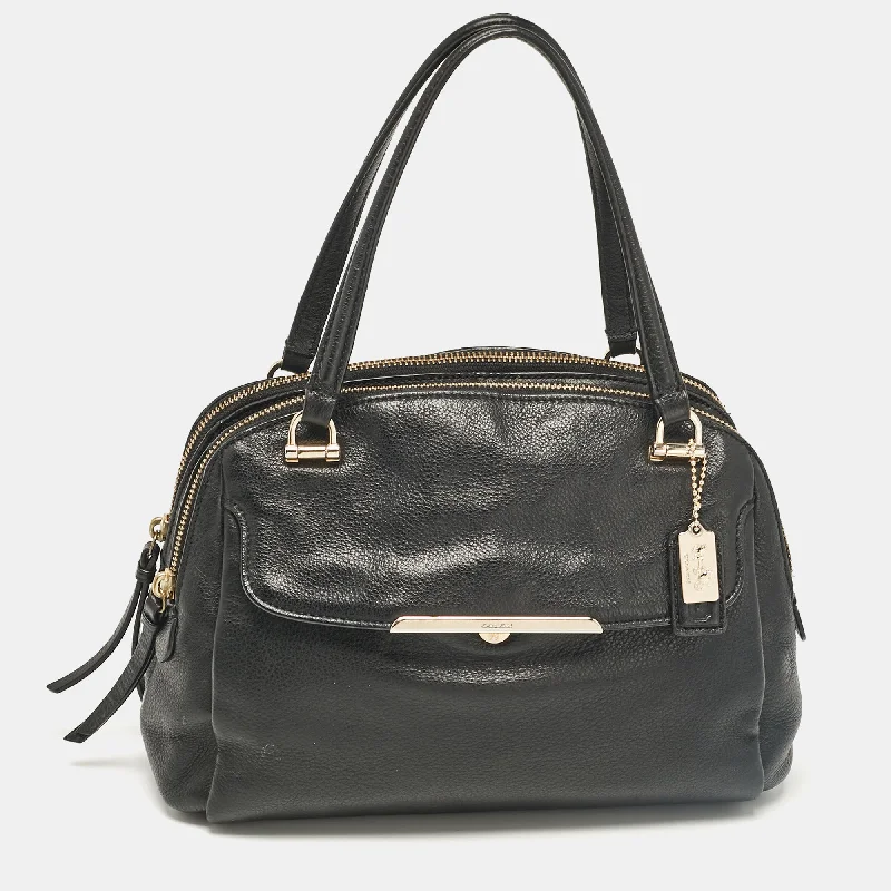 Crossbody bags for everyday useBlack Leather Madison Georgie Satchel