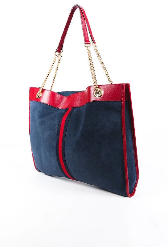 Best tote bags for workGucci Bag Rajah Large Blue Suede Leather Tote