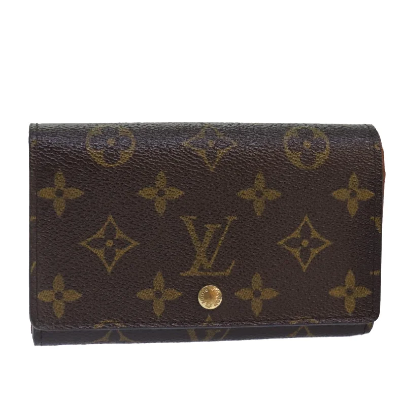 Louis Vuitton bags with a zippered interior pocket for better organizationLOUIS VUITTON Monogram Portefeuille Tresol Wallet M61736 LV Auth bs16885