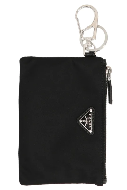 Prada handbags with a metal - framed clasp for durability and stylePrada Men 'Travel’ Keyring