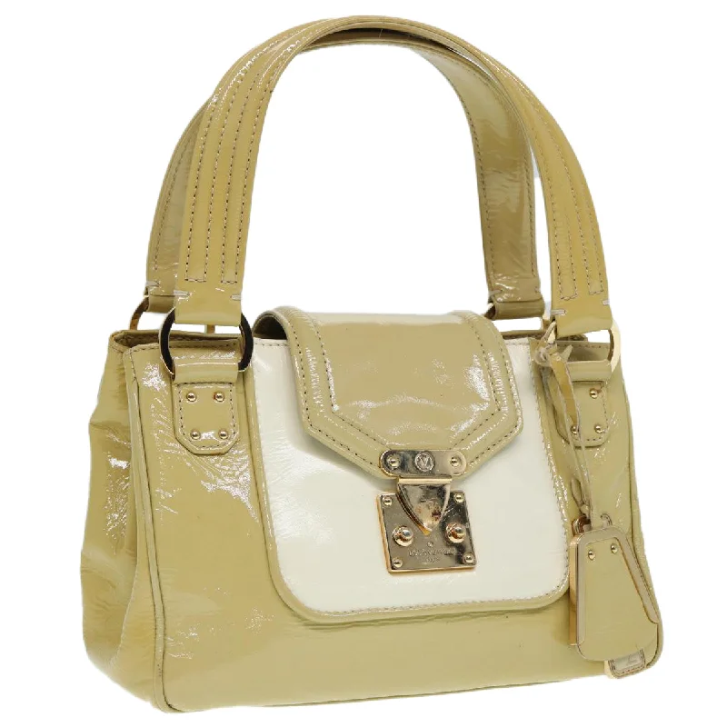 Louis Vuitton Twist bags with a snakeskin - effect panel for a bold lookLOUIS VUITTON Vernis Cruise line Sac Picolour Hand Bag Beige M92547 Auth 85073