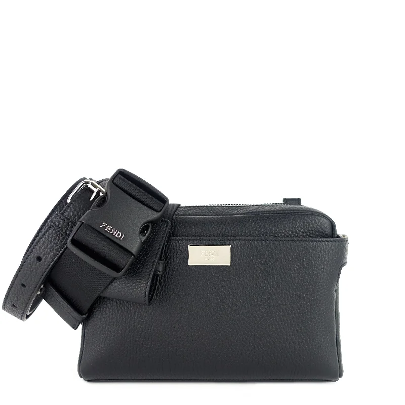 Fendi handbags with a metal - framed clasp for durability and a stylish lookCrossbody/Belt Leather Bag