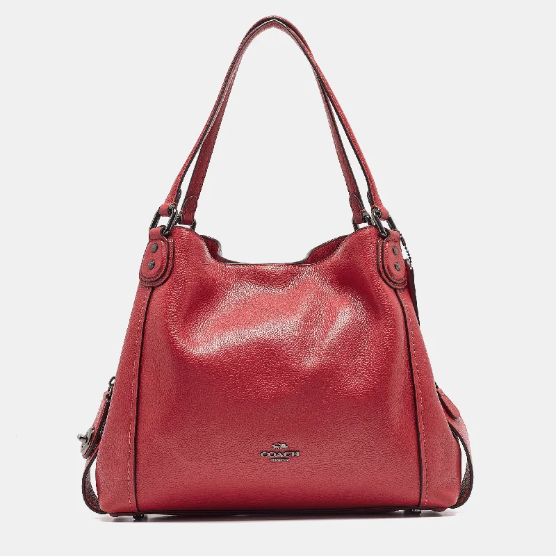 Minimalist leather handbagsRed Leather Edie 31 Shoulder Bag