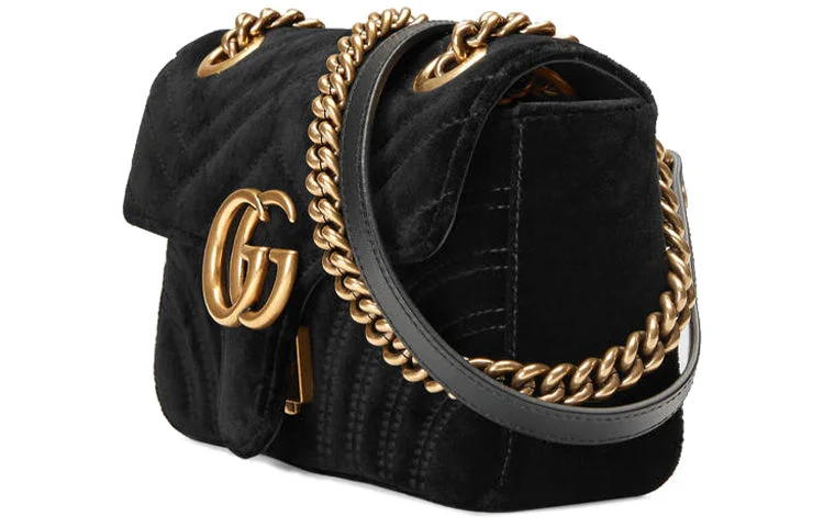 Water-resistant travel backpacks(WMNS) GUCCI GG Marmont ClassicG Crossbody Bag Single Shoulder Bag Black 446744-K4D2T-1000