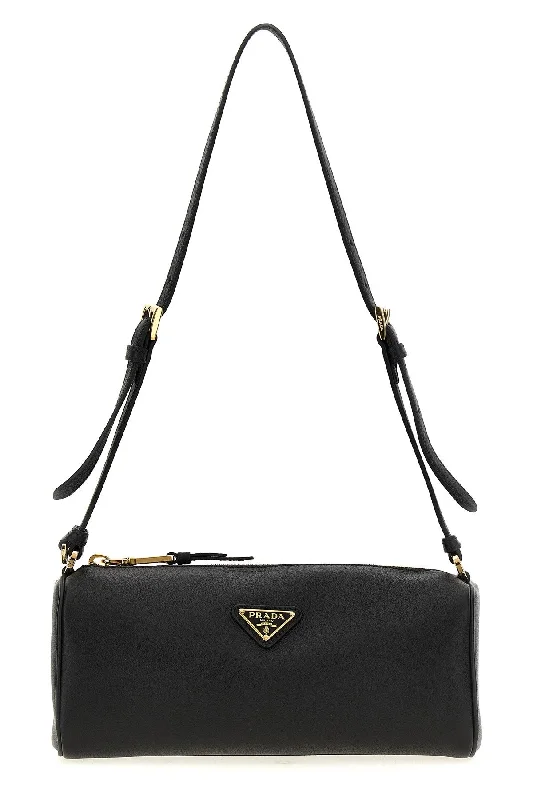 Prada crossbody bags with a keychain holder for practicalityPrada Women Logo Shoulder Bag