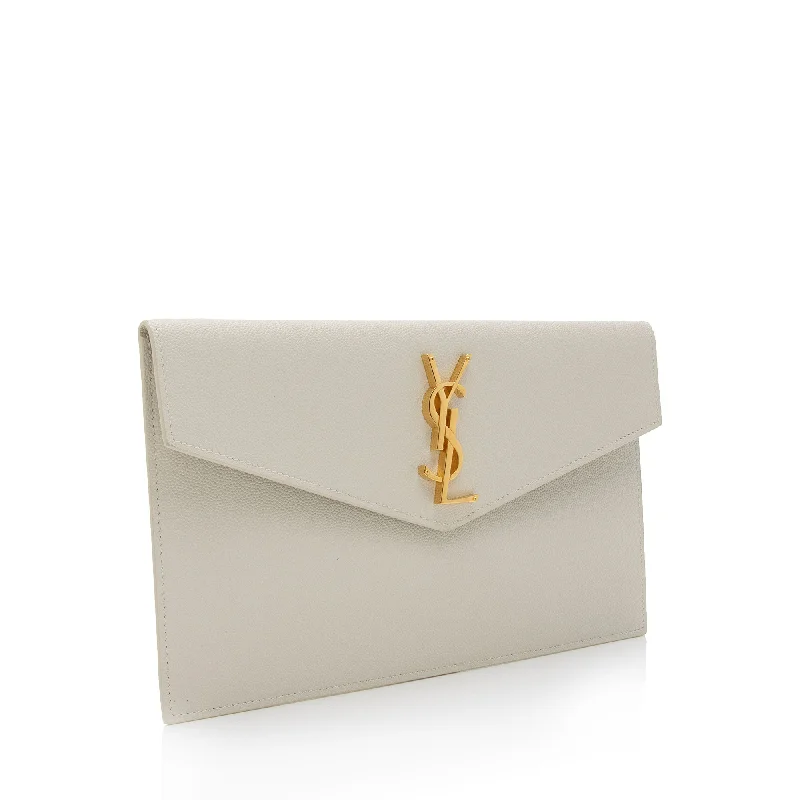 Vintage-inspired handbagsSaint Laurent Grain de Poudre Monogram Uptown Clutch GH35TG