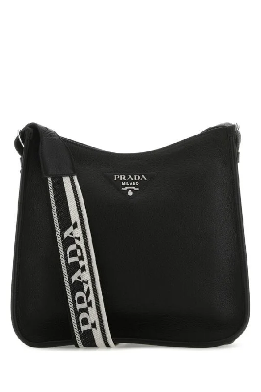 Prada Cleo bags with a snakeskin - effect panel for a bold and trendy lookPrada Women Black Leather Crossbody Bag