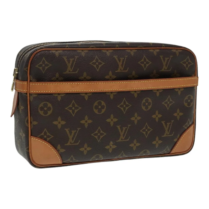 Louis Vuitton Alma bags with a leather - wrapped handle for a luxurious feelLOUIS VUITTON Monogram Compiegne 28 Clutch Bag M51845 LV Auth 84975