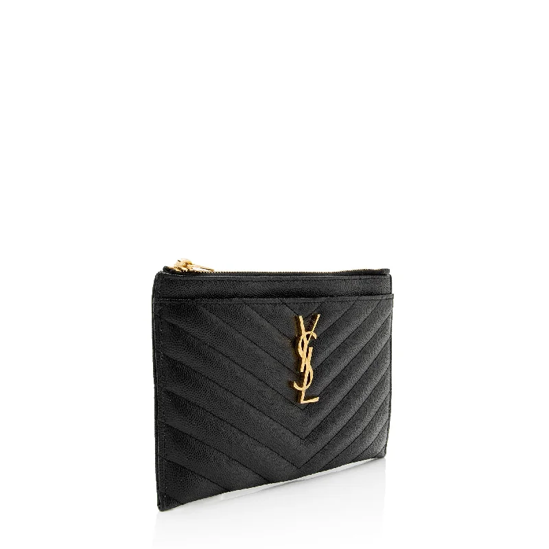 Best tote bags for workSaint Laurent Matelasse Grain de Poudre Monogram Bill Pouch ikSGxC