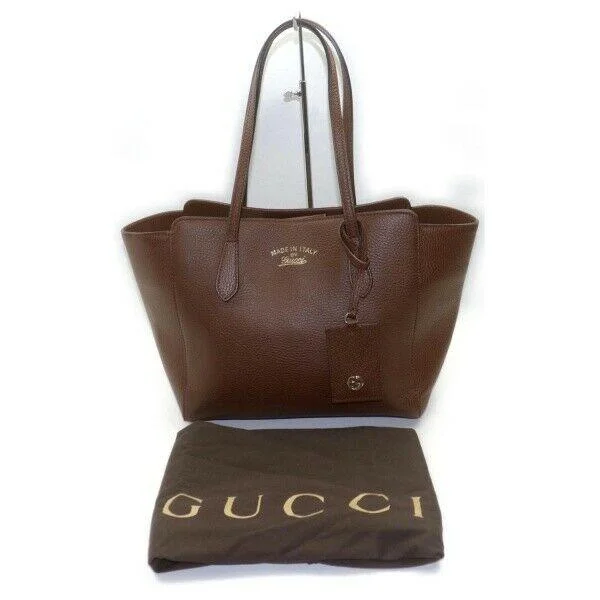 Water-resistant travel backpacksBrand Inspired Gucci Tote Bag Swing Tote Brown Leather (SHC7-11055)