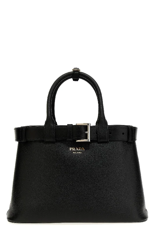 Prada tote bags with a water - resistant coating for outdoor activitiesPrada Women 'Prada Buckle' Medium Handbag