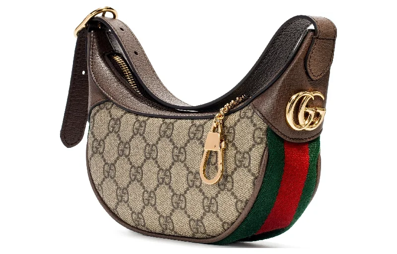 Luxury brand bags on sale(WMNS) GUCCI Ophidia Retro Logo Stripe Webbing Canvas Armpit Ebony / Brown Shoulder Bag 658551-96IWG-8745