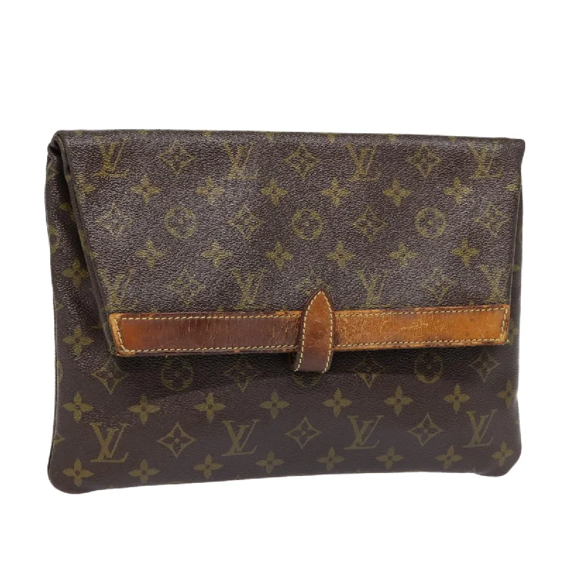 Louis Vuitton Twist bags with a snakeskin - effect panel for a bold lookLOUIS VUITTON Monogram Pochette Priant Clutch Bag M51805 LV Auth 87919