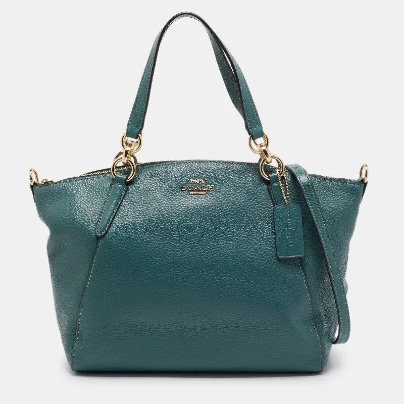 Trendy transparent PVC bagsGreen Leather Small Kelsey Satchel