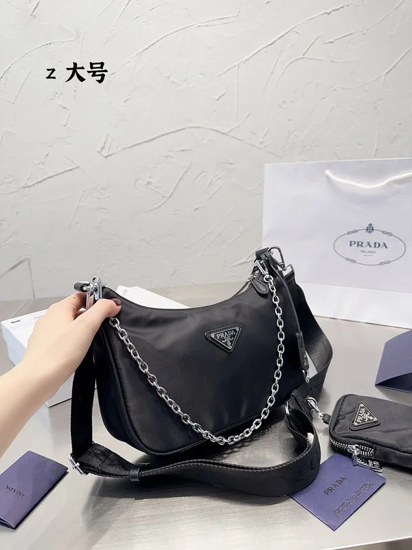 Prada bags with a chain - link trim and a leather body for a modern and stylish edgeWhimsy Finds - Prada Bags - 128