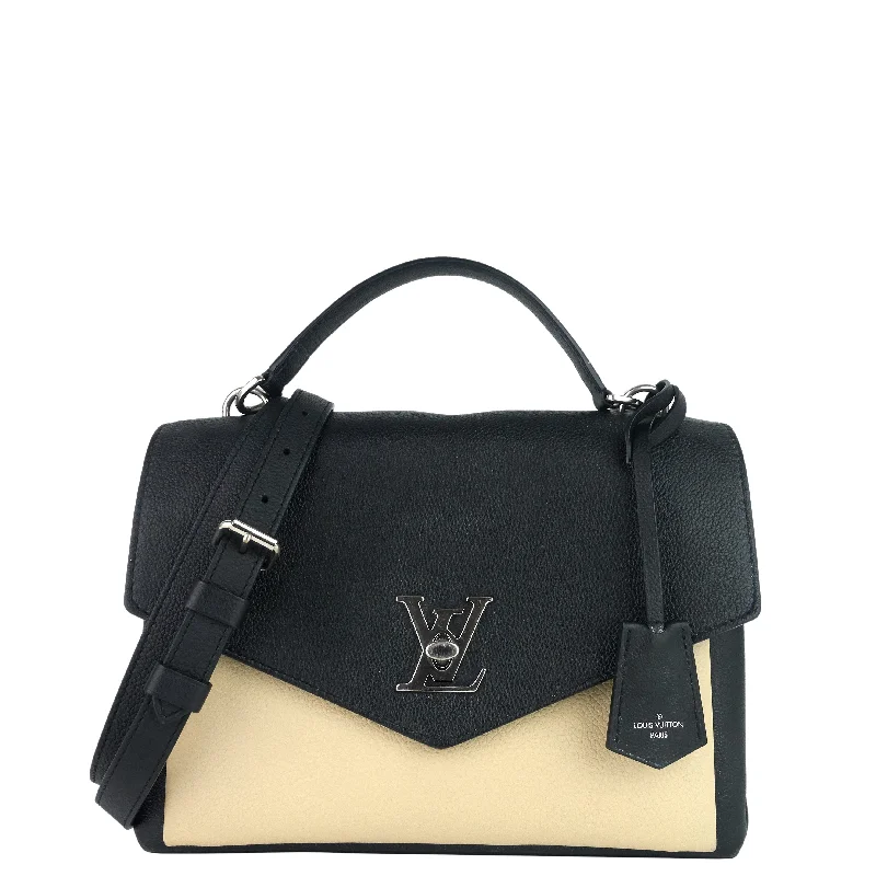 Louis Vuitton bags with a chain - link trim and a leather body for a modern edgeMyLockme Calfskin Leather Top Handle Bag